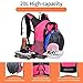 BONLEX Cycling Hydration Pack Biking Backpack 20L Multi-Function Riding Backpack with Insulation Compartment,3L Water Bladder Available,Lightweight Daypack Hiking Backpack (Pink)