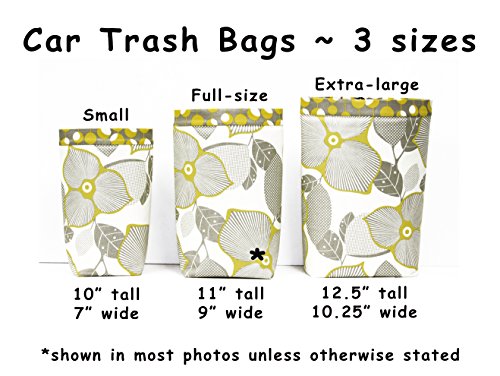 Car Trash Bag, Amy Butler Modern Optic, Customizable, Car Organizer, Auto Bag, Auto Organizer, Car Accessories, Car Gift, Auto Trash Can