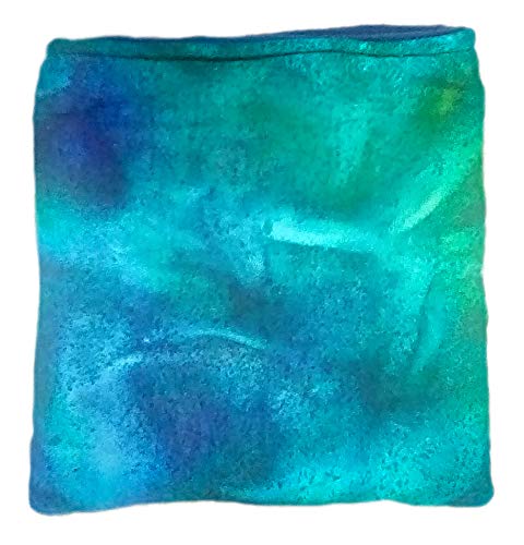Pet Snuggle Sack 10" x 11" - Padded 3 Layers - Blue Green Tie Dye - Hedgehog Sack - Sugar Glider Snuggle Sack - Reversible - Machine Wash