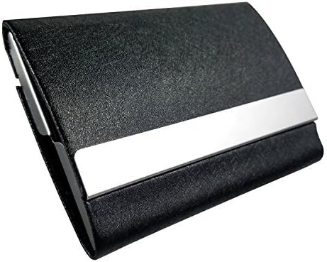 Business Card Holder By Apor - Oracle Grain Leather Business Card Case with Magnetic Shut To Keep Business Cards in Mint Condition - Black by Apor