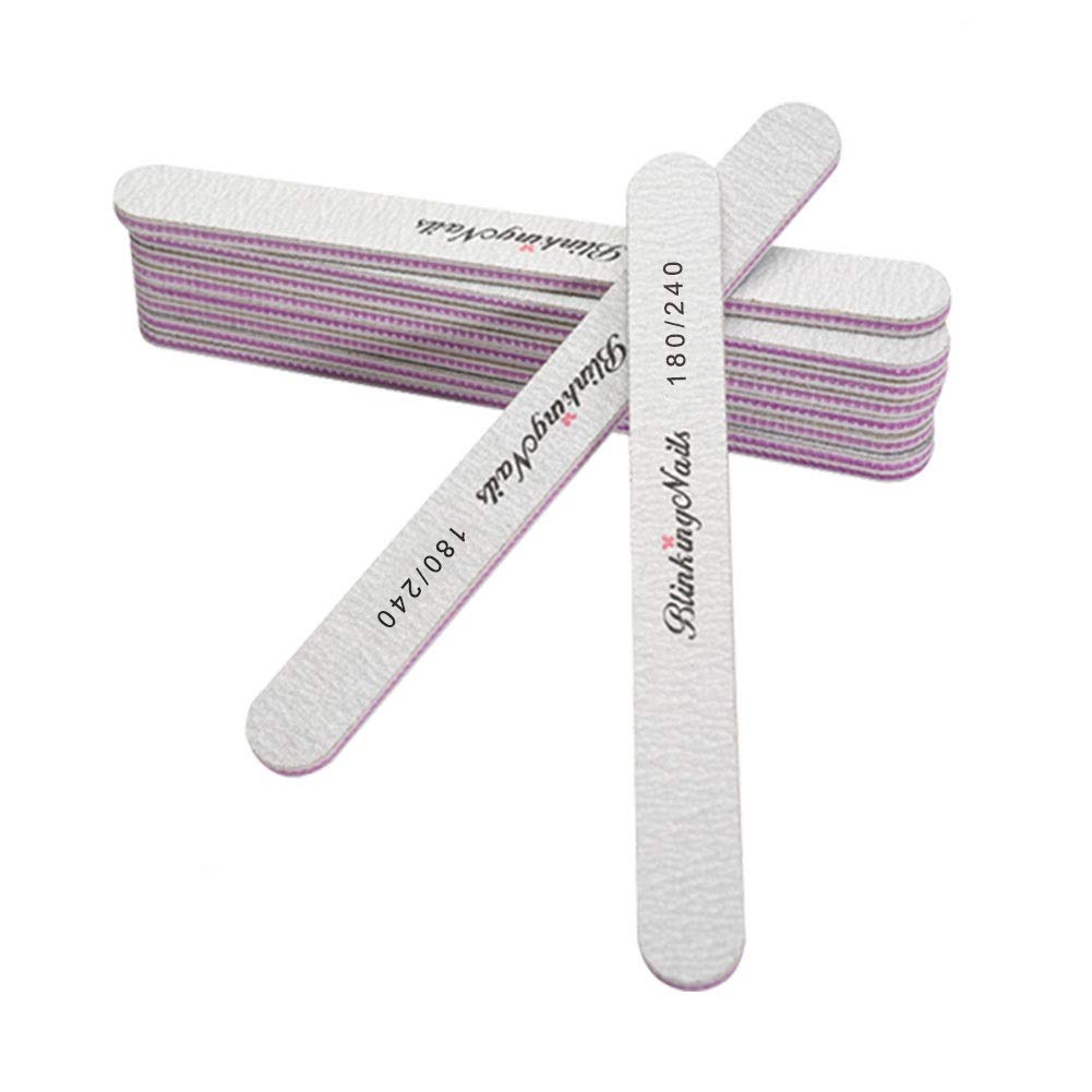 15Pcs Professional Nail File 180/240 Grit Nail File Block