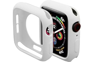 Miimall Compatible Apple Watch 45mm Case, Slim TPU Bumper Cover Anti-Scratch Protective Case Cover for Apple Watch Series 7/8/9 45mm Case Cover White