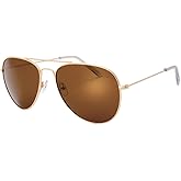 The Fresh Classic Metal Frame Polarized Lens Aviator Sunglasses with Gift Box
