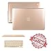 Gold Rubberized Case Keyboard Cover Compatible MacBook 12