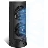 Personal Tower Cooling Fans that Blow Cold Air,25dB Quiet Fan with 24ft/s | Standing Small Desk Fan with 3 Speeds &amp; Timer, 60&deg; &amp; 110&deg; Oscillating Table Fan, Electric Floor Fan for Bedroom, Home