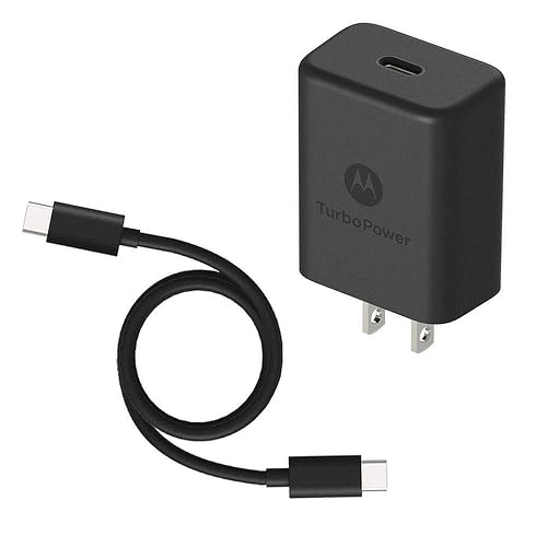 Motorola TurboPower 27 PD Charger w/ (1m) USB-C to C cable for Moto  Z/Z2/Z3/Z4/X4/G7/G7 Play/G7 Plus/G7 Power/G6/G6 Plus[Not for G6 Play]-  Power
