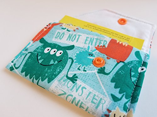 Birth Control Case Sleeve with Snap Closure - Monsters Keep out!