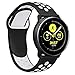 Galaxy Watch Active 40mm / Active 2 40mm & 44mm Bands, Galaxy Watch 42mm Bands, Gear Sport Bands, Auswaur 20mm Soft Silicone Sport Watch Replacement Strap Wristband for Women Men - Black/White