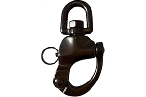 QIANJIEER Swivel Eye Snap Shackle - 316 Stainless Steel Quick Release Shackle Swivel Sailing Rigging SCBA Mask Quick Release Clip Spinnaker Halyard Shackle.