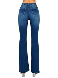 WAX JEAN Women's Destructed Flare Jeans in