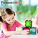 PicassoTiles PT22 Magnetic Building Blocks 22pc Numerical Magnet Tiles Educational Kit Toy Set 3D Clear Color Stacking Block STEM Playboard Novelty Game w/ Numbers, Roman Numerals, and Math Symbols