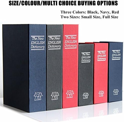 Large New Red English Dictionary Secret Book Safe Money Box Jewelry Lock HO-004 (BLACK)