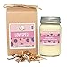 Aira Soy Candles - Organic, Kosher, Vegan, in Mason Jar w/Therapeutic Grade Essential Oil Blends - Hand-Poured 100% Soy Candle Wax - Paraffin Free, Burns 110+ Hours - Love Spell -16 Ounces