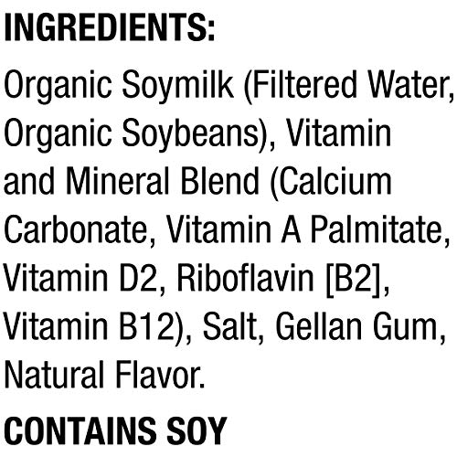 SILK SHELF-STABLE ORGANIC SOY MILK, UNSWEETENED, DAIRY-FREE, VEGAN, NON-GMO PROJECT VERIFIED,32 FL OZ(PACK OF 6)