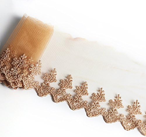 Gu Man Tang 20 Yard Milk Fiber Flower Embroidered Fabric Applique Sewing Craft Lace Trim Ribbon 11.5cm