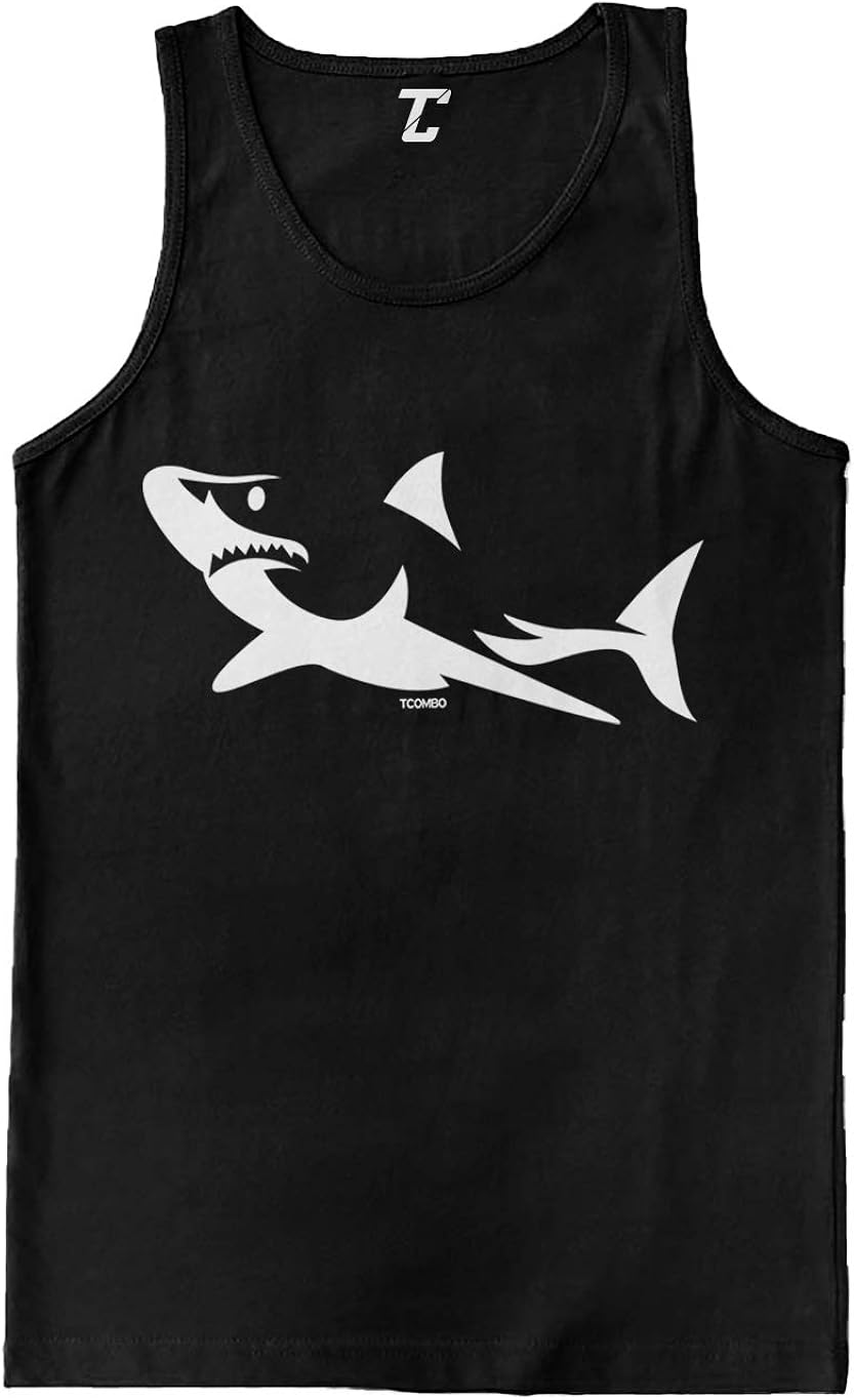 Shark Silhouette - Great White Hammerhead Men's Tank Top