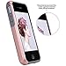 ULAK iPhone 4 Case, iPhone 4S Case,4S Case, Dual Layer Hybrid Slim Hard Case with Hard PC Cover and Soft Inner TPU for iPhone 4S 4(Rose Gold/Grey)