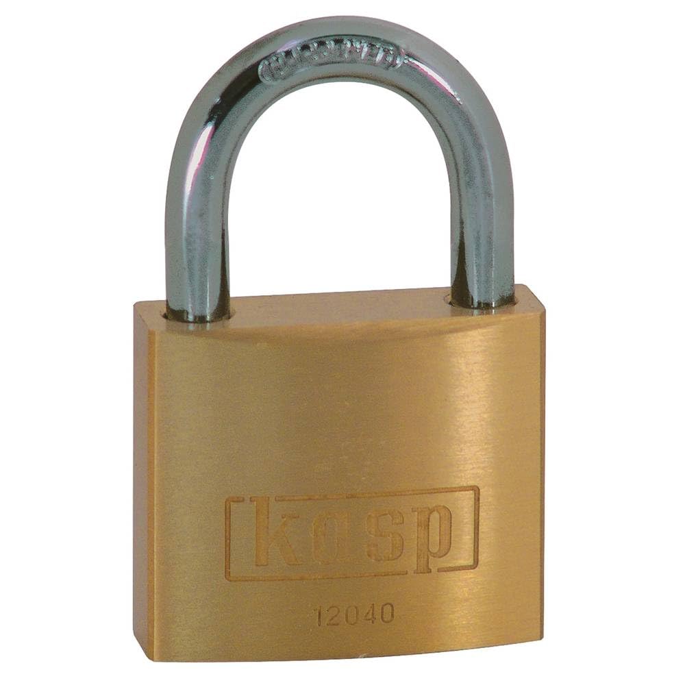 Kasp K12050 Brass Padlock, Gold/Silver, 50 mm