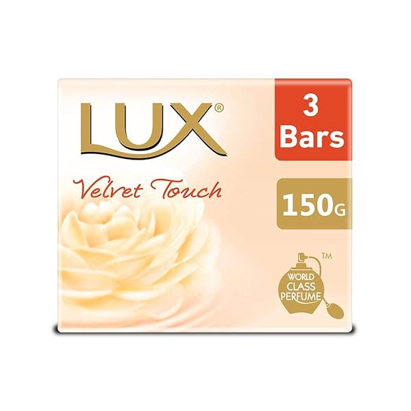 LUX VELVET TOUCH JASMINE & ALMOND OIL SOAP BAR, 3X150G