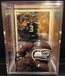 Seattle Seahawks NFL Helmet Shadowbox w/ Russell Wilson card