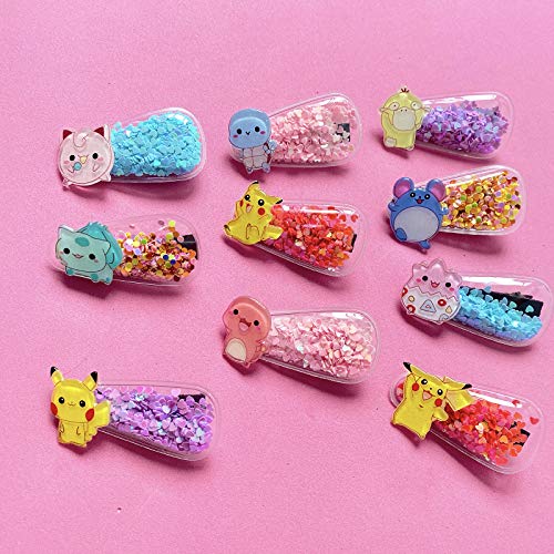 Hair Clips for Girls Pikachu, Cute Anime Pocket Monster Pikachu Pattern Snap Hairpin Cartoon Design Teenagers Hairpin… - Image 3
