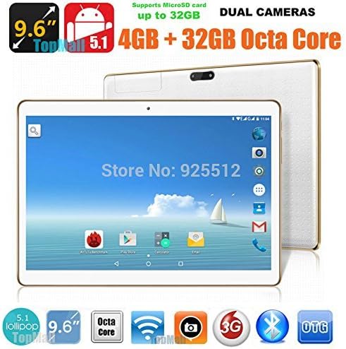 9.7" Tablet Phone with 25601600 IPS Octa Core RAM 4GB ROM 64GB 8.0MP 3G MTK6592 Dual sim Card Phone Call Tablets PC Android 5.1 GPS