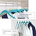 MIZGI Premium Velvet Shirt Hangers (Pack of 50) - Non Slip Felt Dress Hangers Teal - Copper/Rose Gold Hooks,Space Saving Clothes Hangers (Teal)
