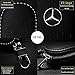 VILLSION Universal Car Key Holder Genuine Leather Case with Stainless Steel Hook Remote Key Fob Case with Metal Zipper Keychain Suit for Men Women, Black