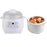 Electric Stew Pot 1L/34oz, 200W Ceramic Liner Slow Cooker | Porridge &amp; Soup &amp; Rice | Compact Versatile Appliance | Small Family Kitchen