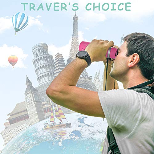 Emarth Hawkeye Monocular 8x42 High Power Bak4 FMC Compact Telescope for Hunting Boating Wildlife Pink