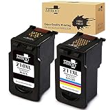 MIROO Remanufactured Ink Cartridge Replacement for Canon PG-210XL CL-211XL,Use on Canon PIXMA MP495 MP280 MP250 MP490 MP480 IP2702 MP230 MX410 MX420 MX340 MP270 MP240 MX330 MX320 MP499 IP2700 Printer