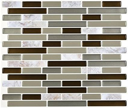 5Pcs PET 3D DIY Embossed Brick Stone Tiles Anti-mold Peel and Wall Sticker Decor (J)