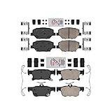 AmeriBRAKES Front Rear Ceramic Disc Brake Pads Kit