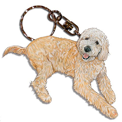 PP Labradoodle Keychain Wooden