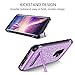 GUAGUA Galaxy S9 Plus Case Kickstand Slim Glitter Sparkly 2 in 1 Hybrid Hard PC Cover with Bling Faux Leather Girls Women Shockproof Protective Tough Phone Case for Samsung Galaxy S9 Plus(2018) Purple