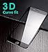 TOZO for iPhone 8/7/6/6S 3D Screen Protector Glass [ 3D Full Frame ] Technology Premium Tempered 9H Hardness 2.5D PET [Soft Edge Hybrid] Perfect Fit Screen 4.7 Black