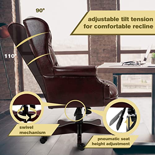 HALTER Executive Office Chair High Back Reclining Comfortable Desk Chair Ergonomic Design