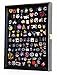 Lapel Pin Pins Display Case Cabinet Wall Rack Holder Disney Hard Rock Military Pins (Black Finish)
