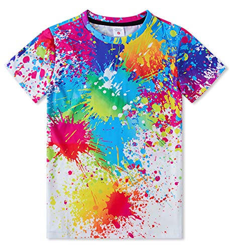 Short Sleeve Graphic Tees Crewneck T-Shirt Summer Shirt Tops Outfits for 6-14 Years Girls Boys
