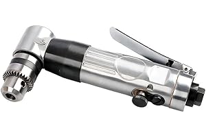 90 Degree Air Angle Drill, Right Angle Pneumatic Drill with，Reversible Function, Compact Air Drill for，Tight Spaces, High Tor