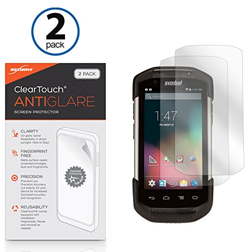 Zebra TC70 Screen Protector, BoxWave [ClearTouch Anti-Glare (2-Pack)] Anti-Fingerprint Matte Film Skin for Zebra TC70, TC75