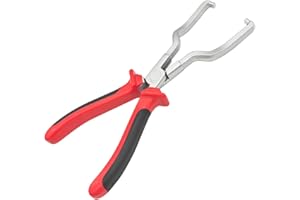 AUCELI Car Fuel Line Clip Removal Pliers, High Pressure Quick Disconnect Tool, Automotive Gasoline Fuel Line Hose Clip Clamp Removal Tool with Rubber Grip, Universal for Most Vehicles