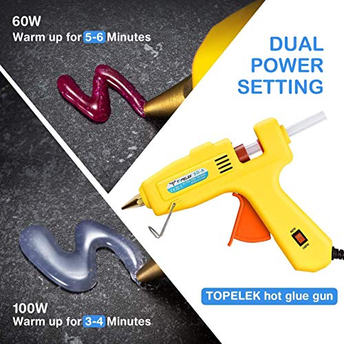 TOPELEK TEAR012AYUS Glue Gun, middle, yellow - //coolthings.us