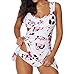 Aoesila Light Up The Night Print One-Piece Swimsuit Beach Swimwear Bathing Suit
