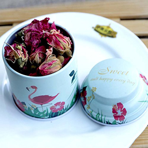 TooGet Elegant Tinplate Empty Tins, Home Kitchen Storage Containers, Shabby Chic Tins for DIY Candles, Dry Storage, Spices, Tea, Candy, Party Favors, and Gifts(Cylinder 6-Pack)