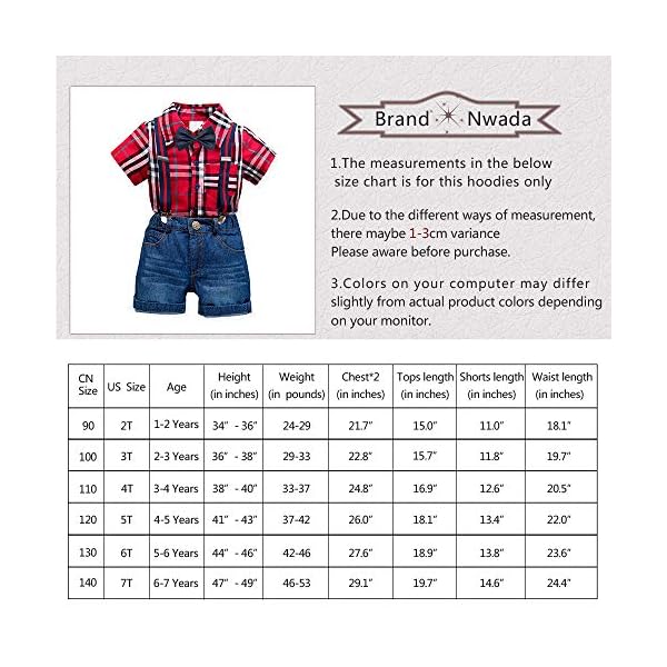 Toddler Boy Summer Clothes Boys Outfits Bow Ties Shirts and Suspenders Shorts Clothing Sets 4T Red - Image 8