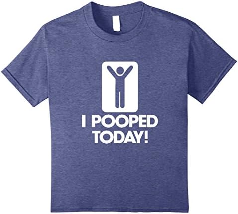 unisex-child I Pooped Today T shirt Funny Shirts 8 Heather Blue