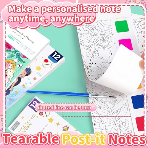 Watercolor Painting Book, 5 Pcs Paint with Water Colouring Books, Pocket Watercolor Painting Book for Artist, Beginning, Students,(5 Book)