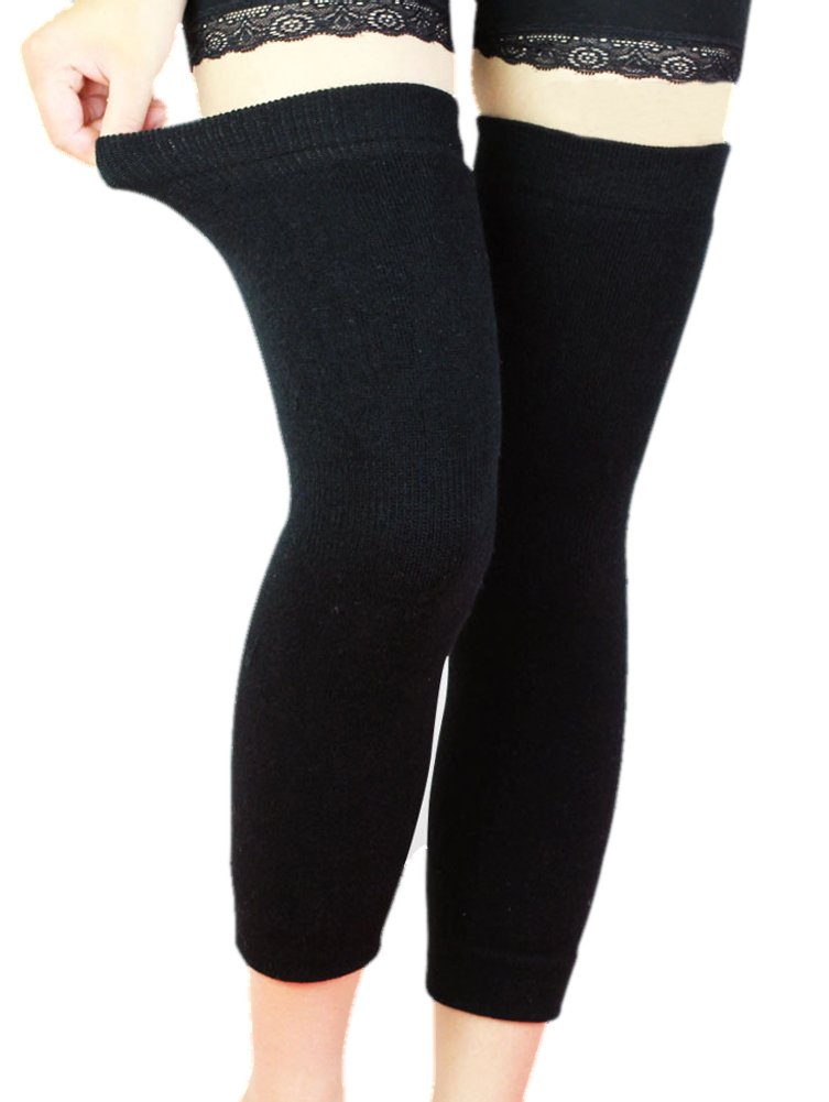 Thermal Over Knee Sleeve 1 Pair Unisex Elastic Lengthen Cashmere Wool Knit Knee Brace Support Protector Knee Warmer Pads Legging Stockings - Pain Relief, Warming Knee, Non-slip Comfort