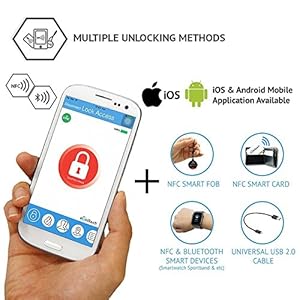 eGeeTouch Luggage Lock with Patented Dual Access NFC + Bluetooth technologies